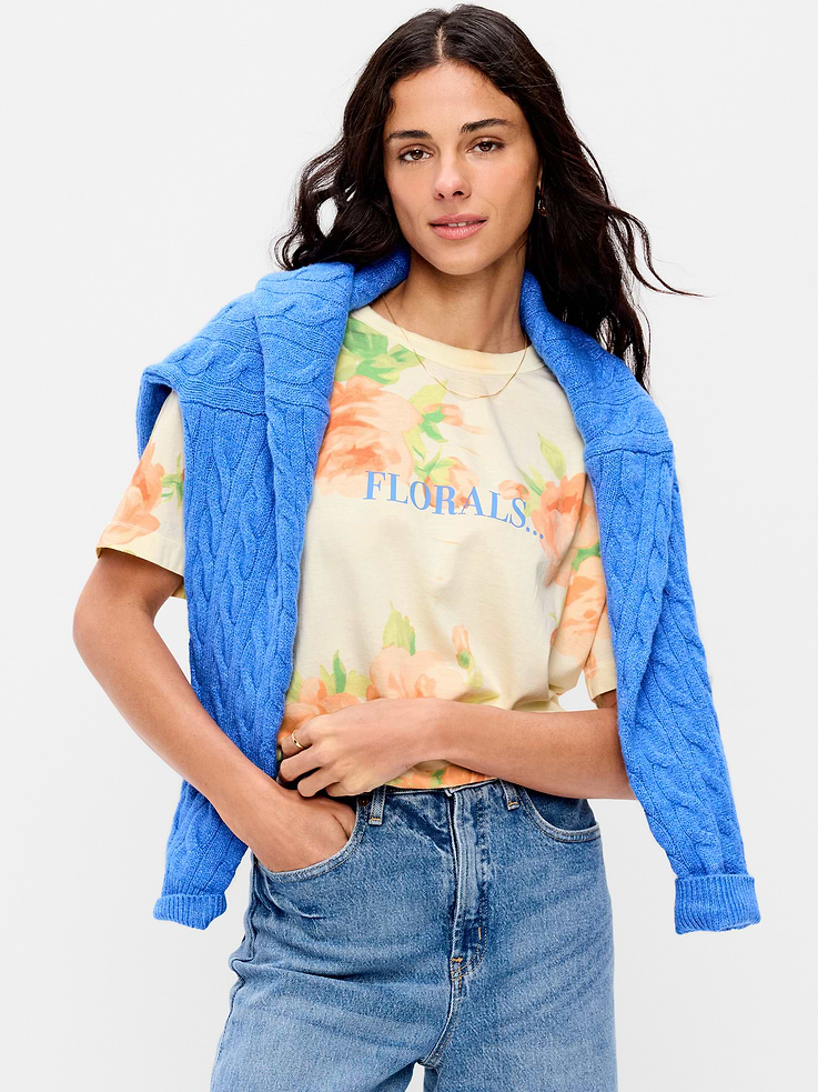 Image number 1 showing, Old Navy x The Devil Wears Prada Oversized T-Shirt for Adults
