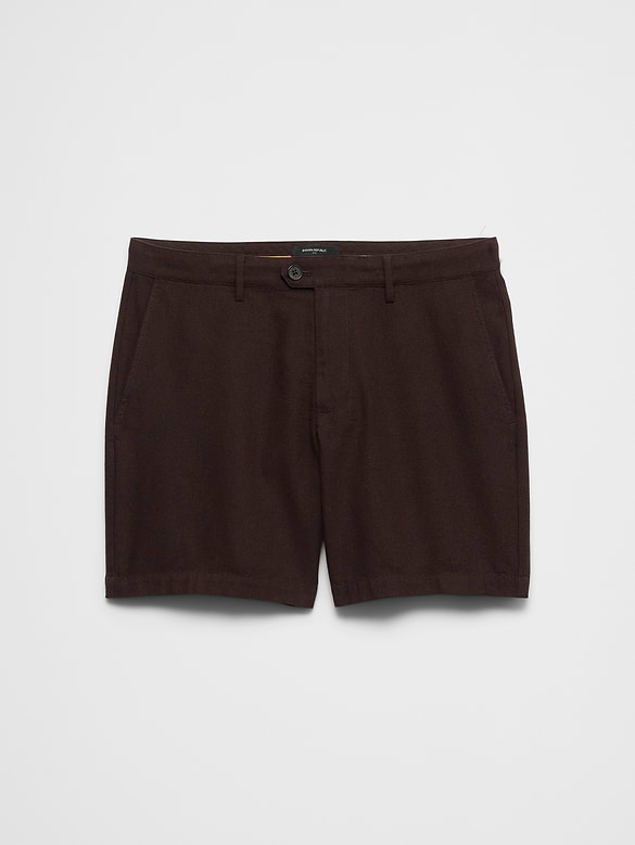 Standard-Fit 7" Linen-Blend Short