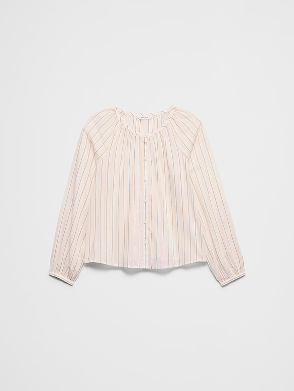 Voile Puff-Sleeve Shirt