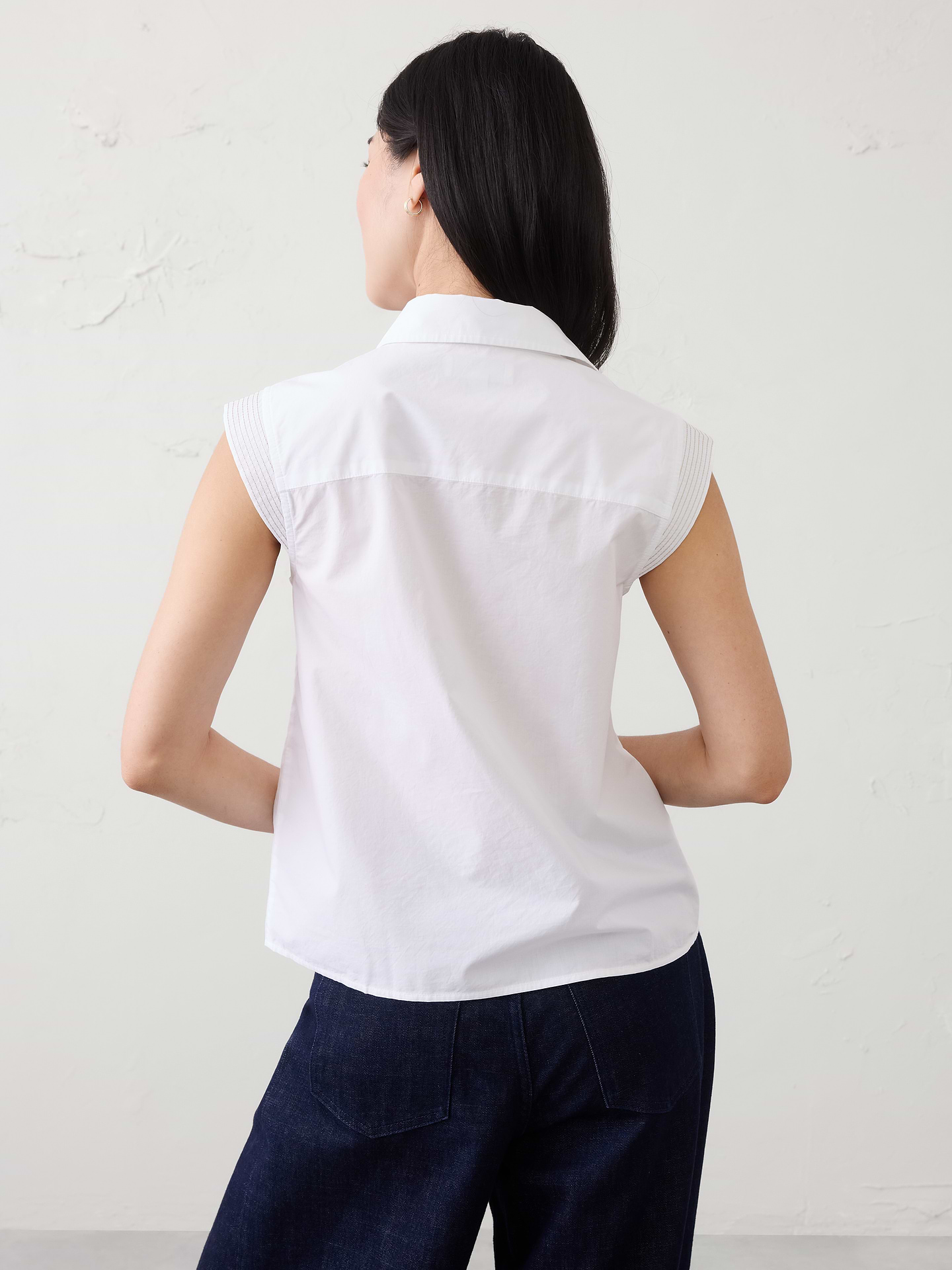 Image number 2 showing, Trapunto Cap-Sleeve Shirt