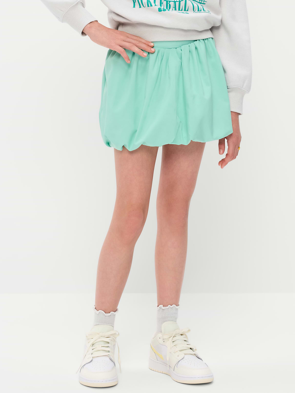Image number 1 showing, High-Waisted PowerSoft Bubble Skort for Girls