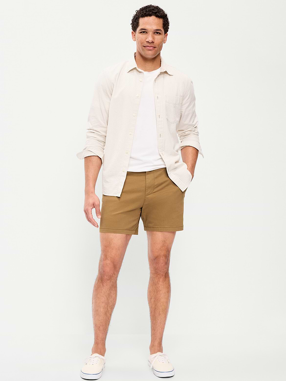 Slim Built-In Flex Rotation Chino Shorts -- 5-inch inseam