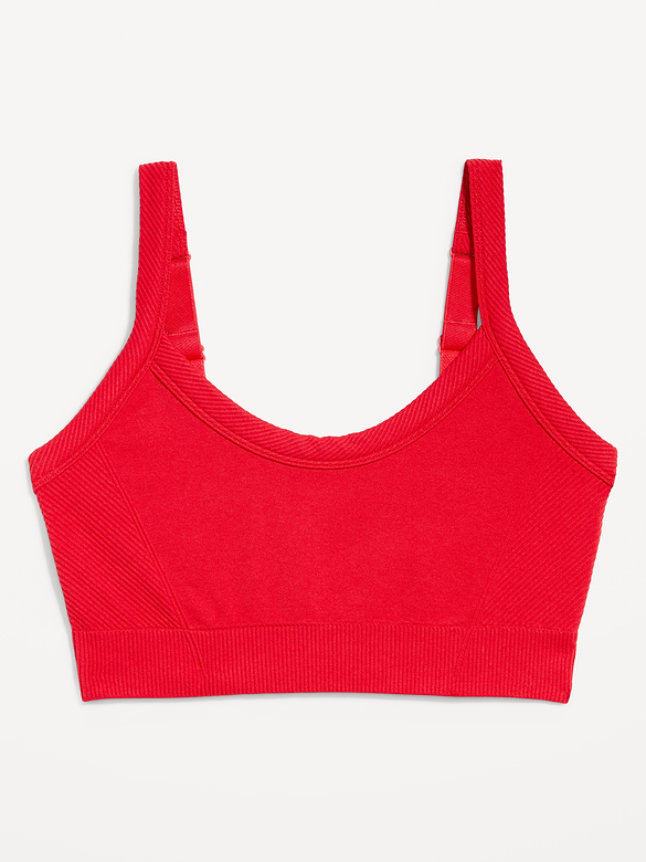 Light Support Fluid Seamless Ribbed Sports Bra