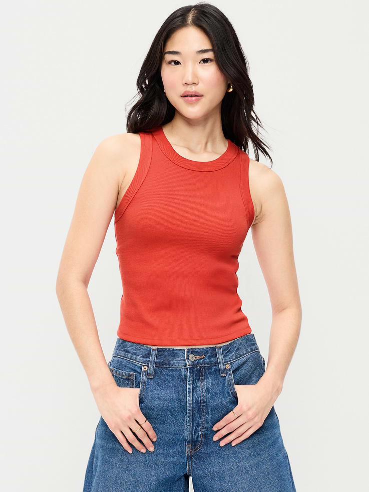 L'image numéro 1 présente Camisole courte moulante