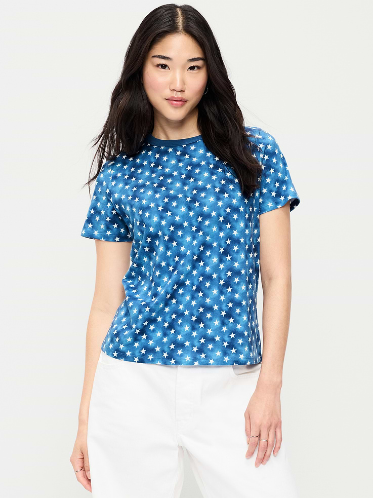 Image number 1 showing, EveryWear Crew-Neck Printed T-Shirt