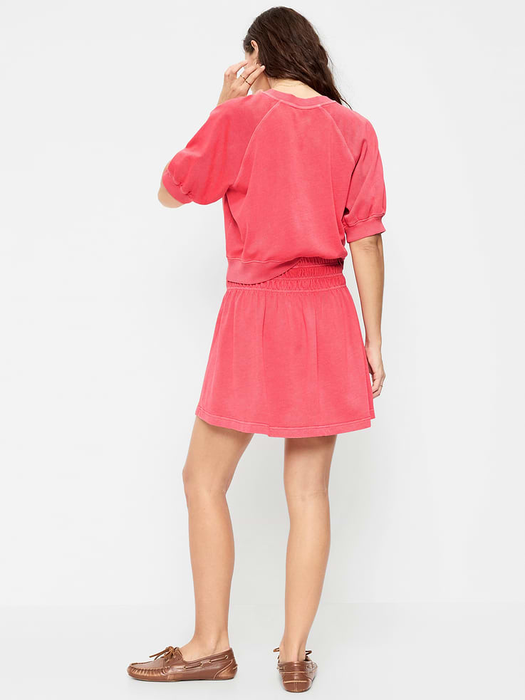 Image number 3 showing, SoSoft Terry Smocked-Waist Mini Skirt
