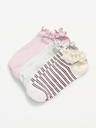 Image number 1 showing, Lettuce-Edge Ankle Socks 3-Pack for Women