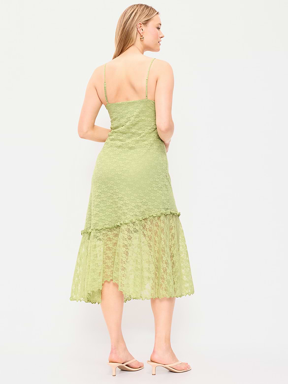 Fit & Flare Lace Midi Dress