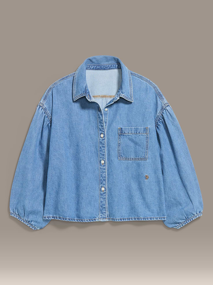 Image number 5 showing, Old Navy x Christopher John Rogers Oversized Button-Down Jean Shirt