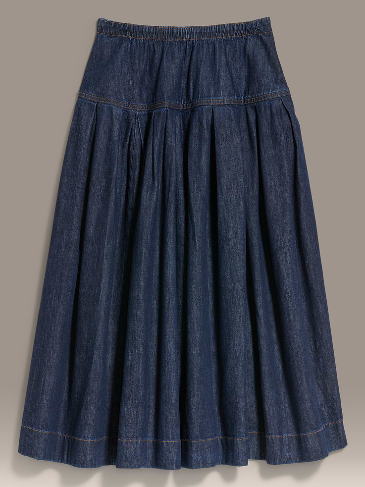 L'image numéro 7 présente Jupe mi-longue à taille tombante en denim Old Navy x Christopher John Rogers