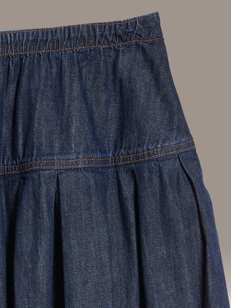 L'image numéro 6 présente Jupe mi-longue à taille tombante en denim Old Navy x Christopher John Rogers
