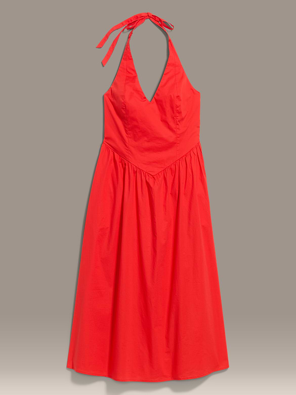 Old Navy x Christopher John Rogers Halter Drop-Waist Dress