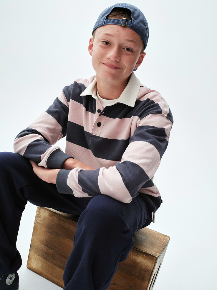 Image number 4 showing, Kids Heavyweight Relaxed Polo Shirt