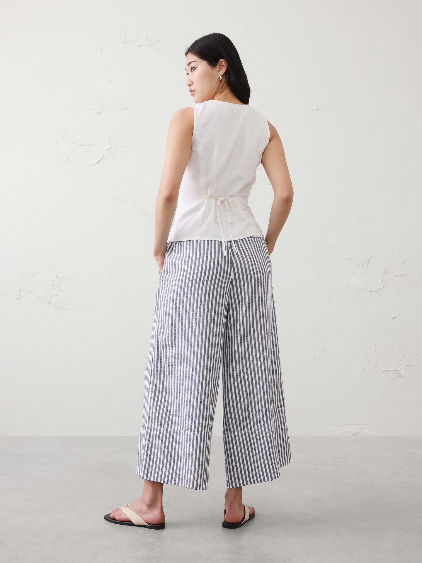Image number 2 showing, Anyday Wide-Leg High-Rise Linen-Blend Cropped Pant
