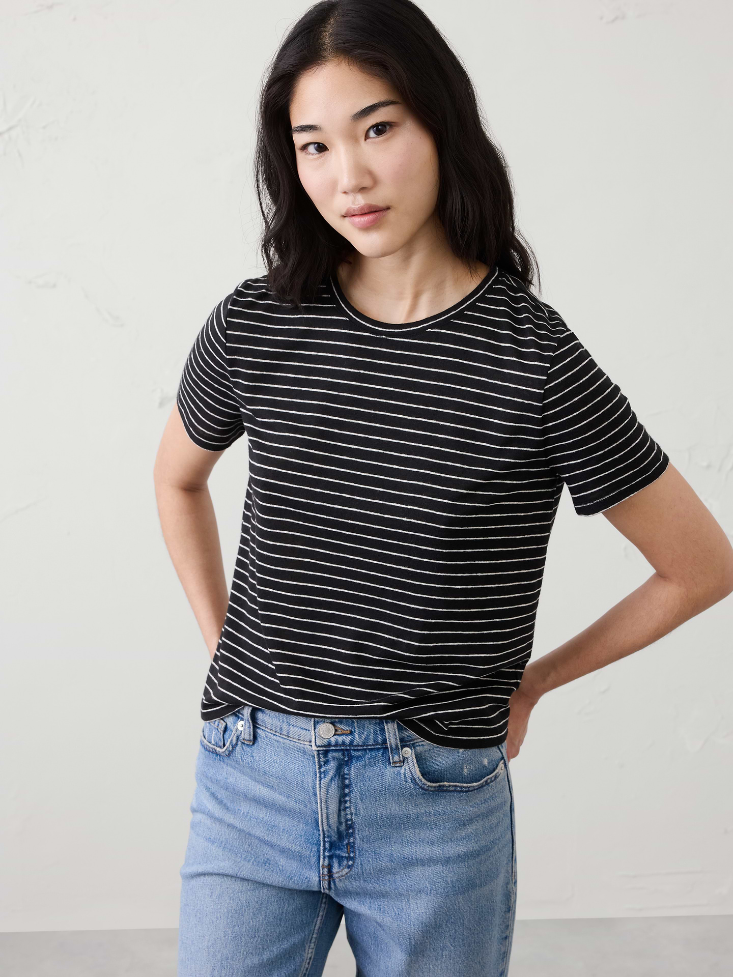 Image number 1 showing, Linen-Blend T-Shirt