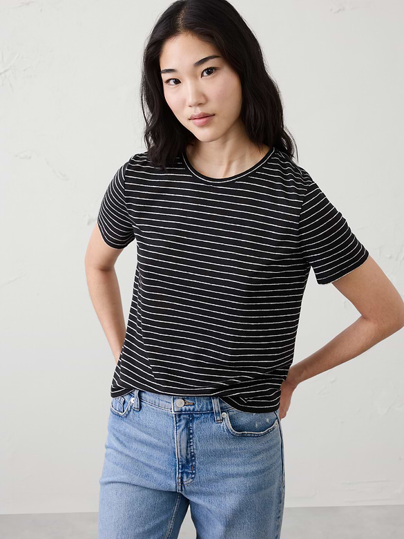 Linen-Blend T-Shirt