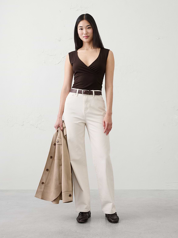 Soft Stretch Wrap Top