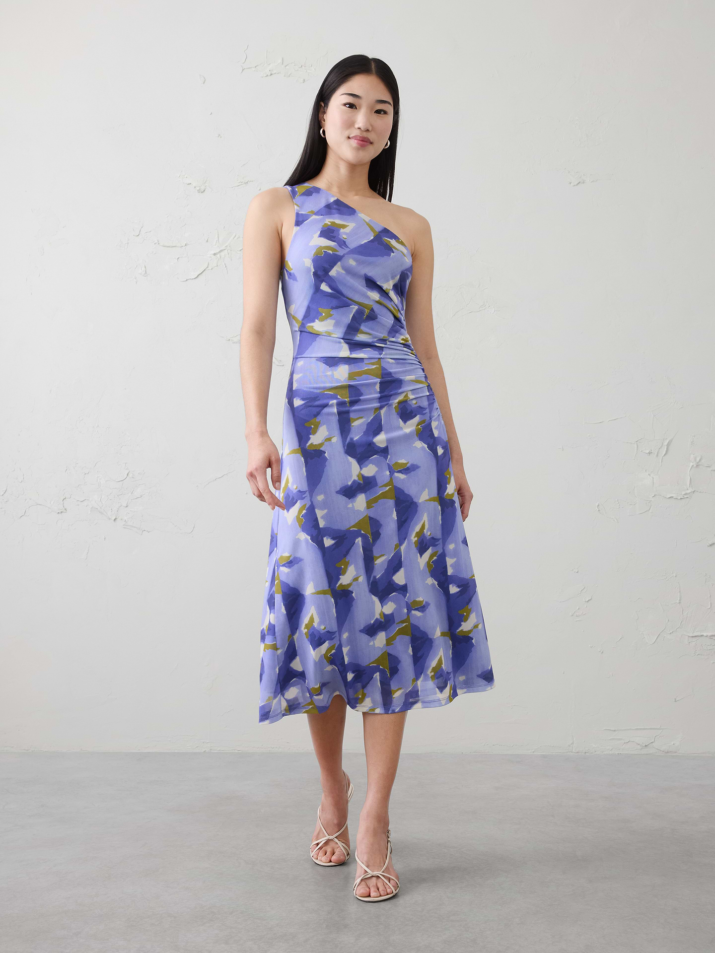 Image number 1 showing, One-Shoulder Midi Dress
