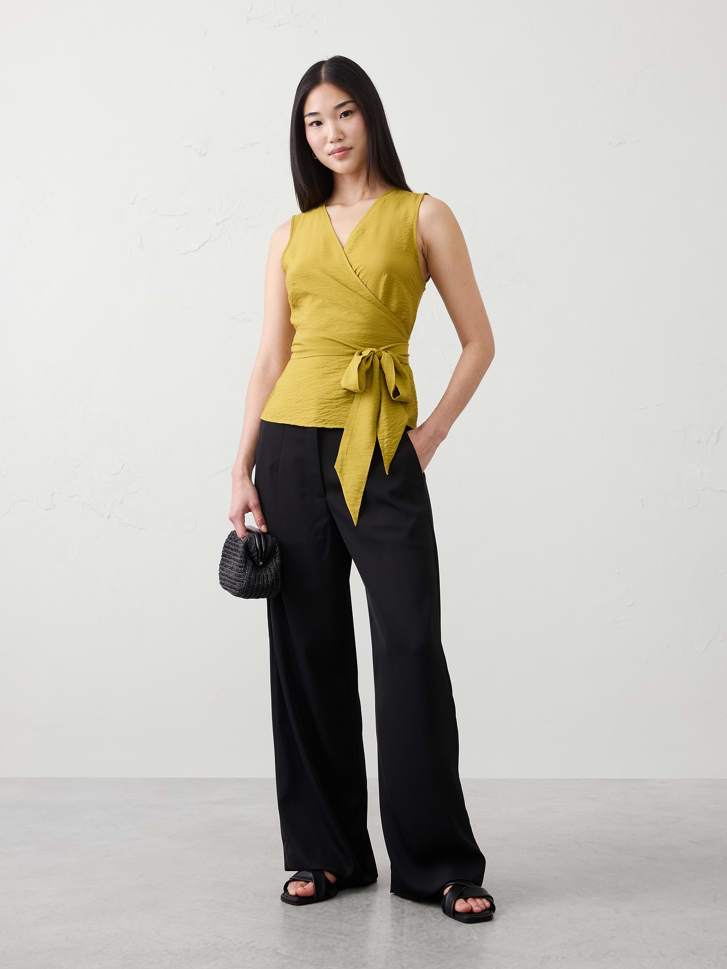 Image number 1 showing, Wrapped V-Neck Top