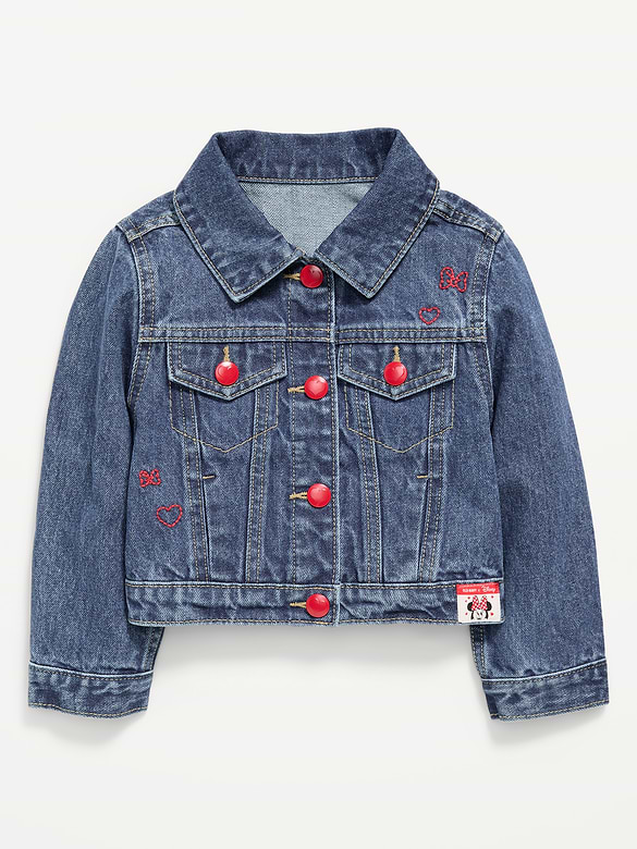 Veste camionneur courte en denim Minnie Mouse de Old Navy x Disney pour toute-petite