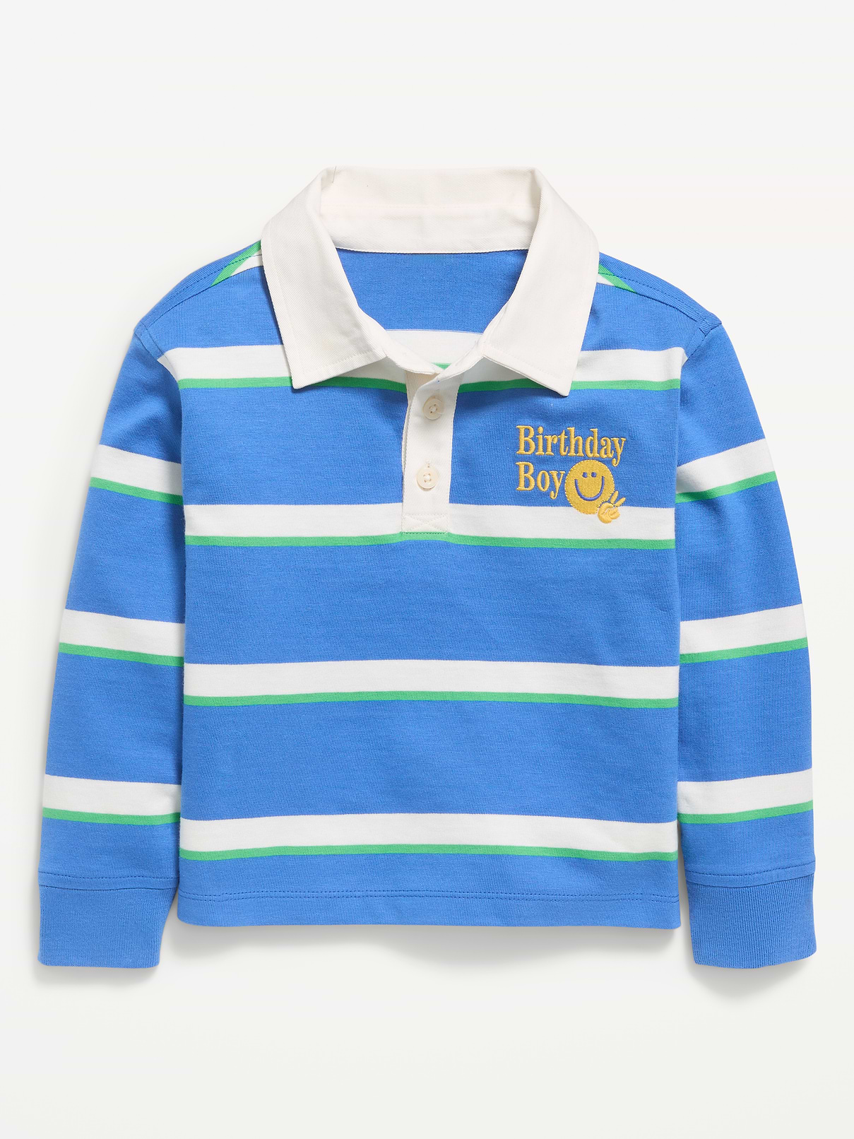 Image number 2 showing, Oversized Boxy-Fit Long-Sleeve Birthday Rugby Shirt for Toddler Boys