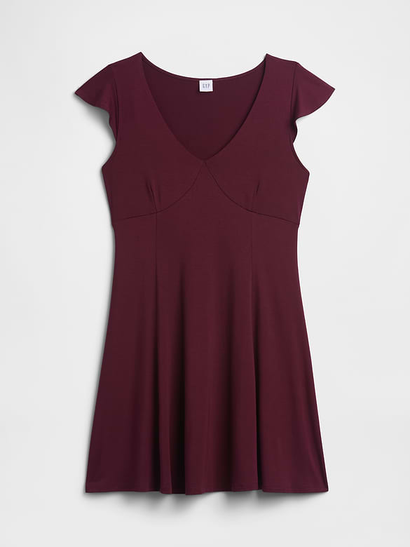V-Neck Mini Dress