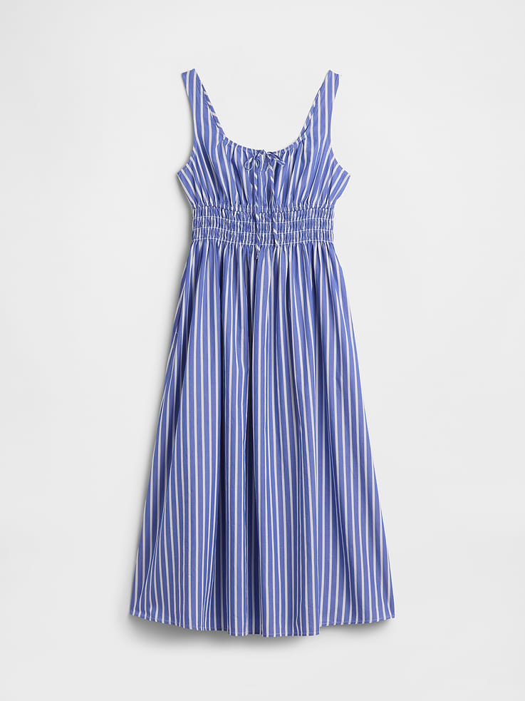 Image number 6 showing, Smocked Tie-Front Midi Dress