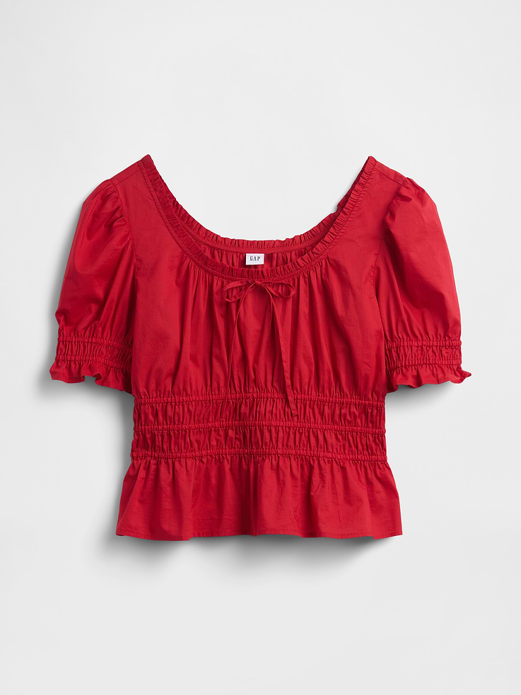 Image number 5 showing, Smocked Puff Sleeve Top