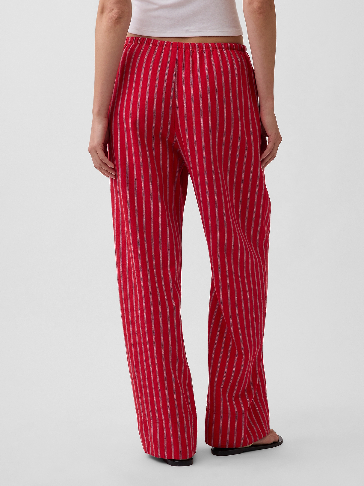 Linen-Blend Easy Wide-Leg Pants | Gap