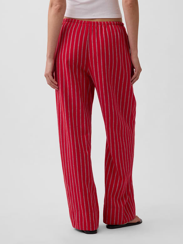 Linen-Blend Easy Wide-Leg Pants