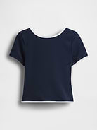 Image number 6 showing, GapFit Smooth Reversible Wrap Crop Top