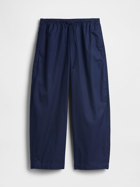 Poplin Easy Barrel Pants