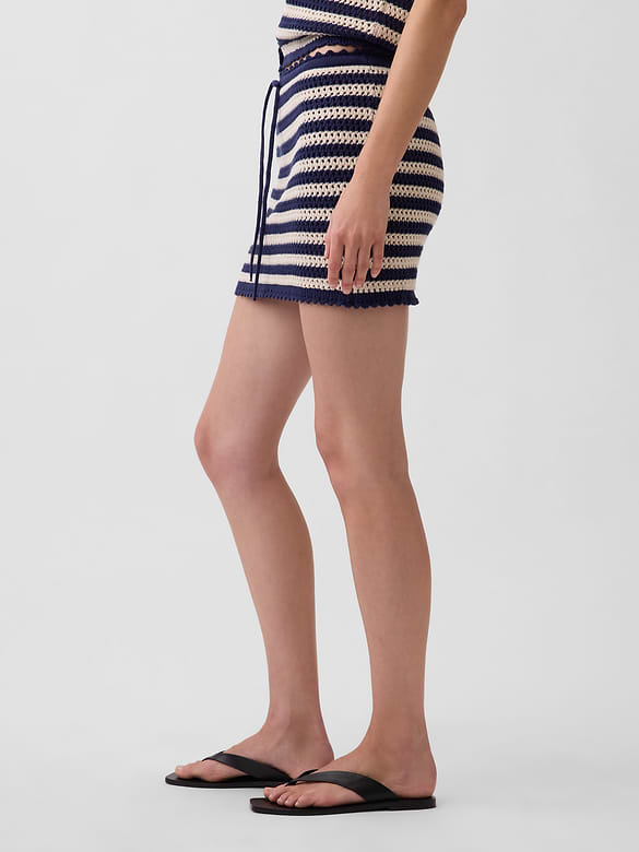 100% Cotton Crochet Easy Mini Skort