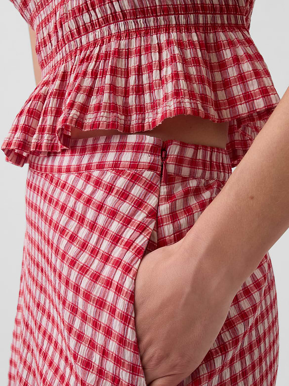 Gingham Maxi Skirt