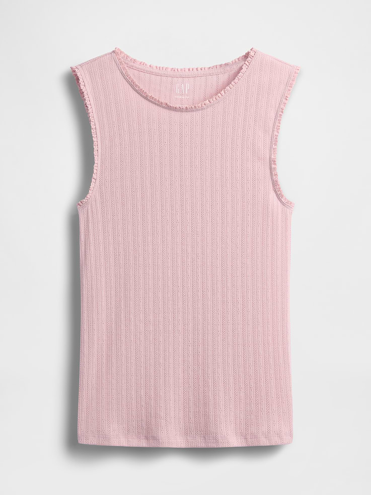 Image number 4 showing, Pointelle Shell Tank Top