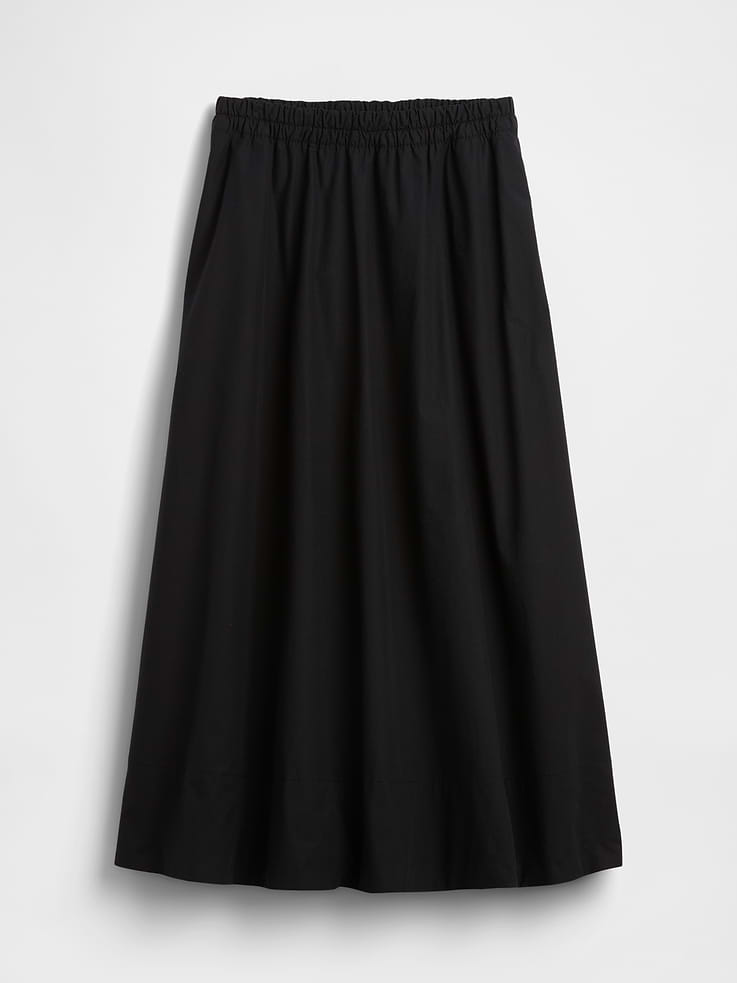 Image 5 of 5, Poplin Maxi Skirt