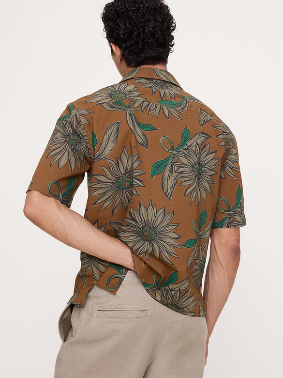 Relaxed-Fit Cotton Slub Resort Shirt