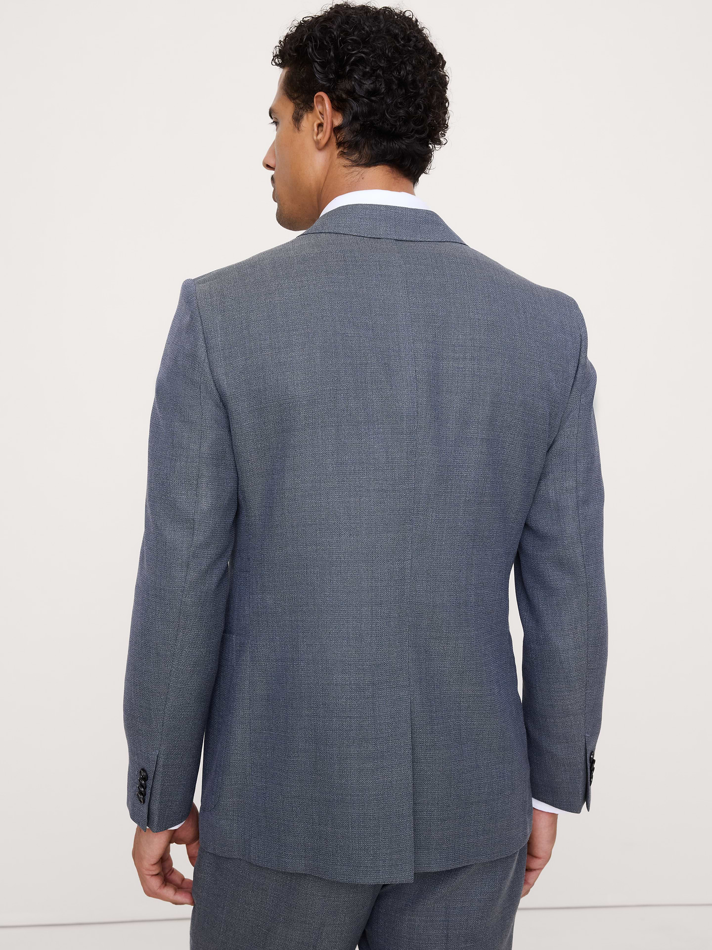 Image number 3 showing, Tailored Slim-Fit Italian Wool Ventile Suit Jacket