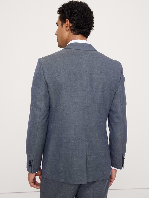 Tailored Slim-Fit Italian Wool Ventile Suit Jacket