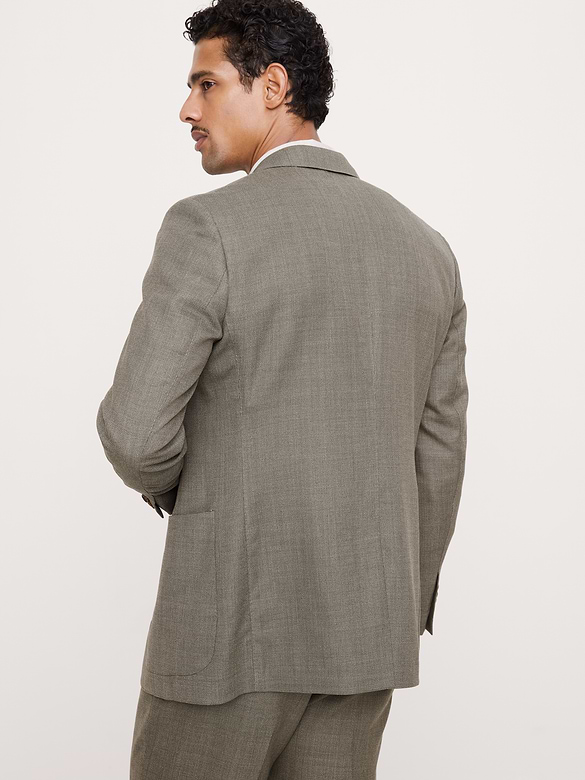 Tailored Slim-Fit Italian Wool Ventile Suit Jacket