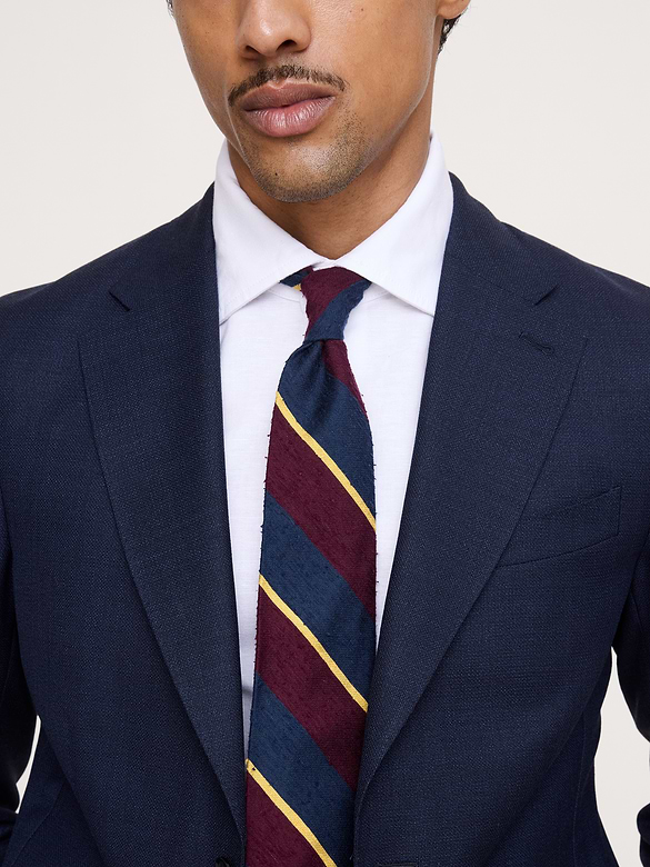 Tailored Slim-Fit Italian Wool Ventile Suit Jacket