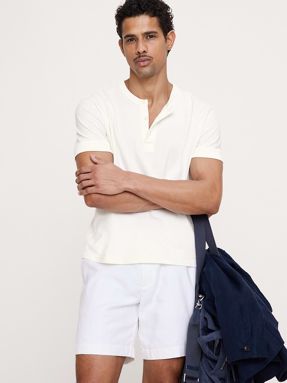 Midweight Cotton Slub Henley T-Shirt
