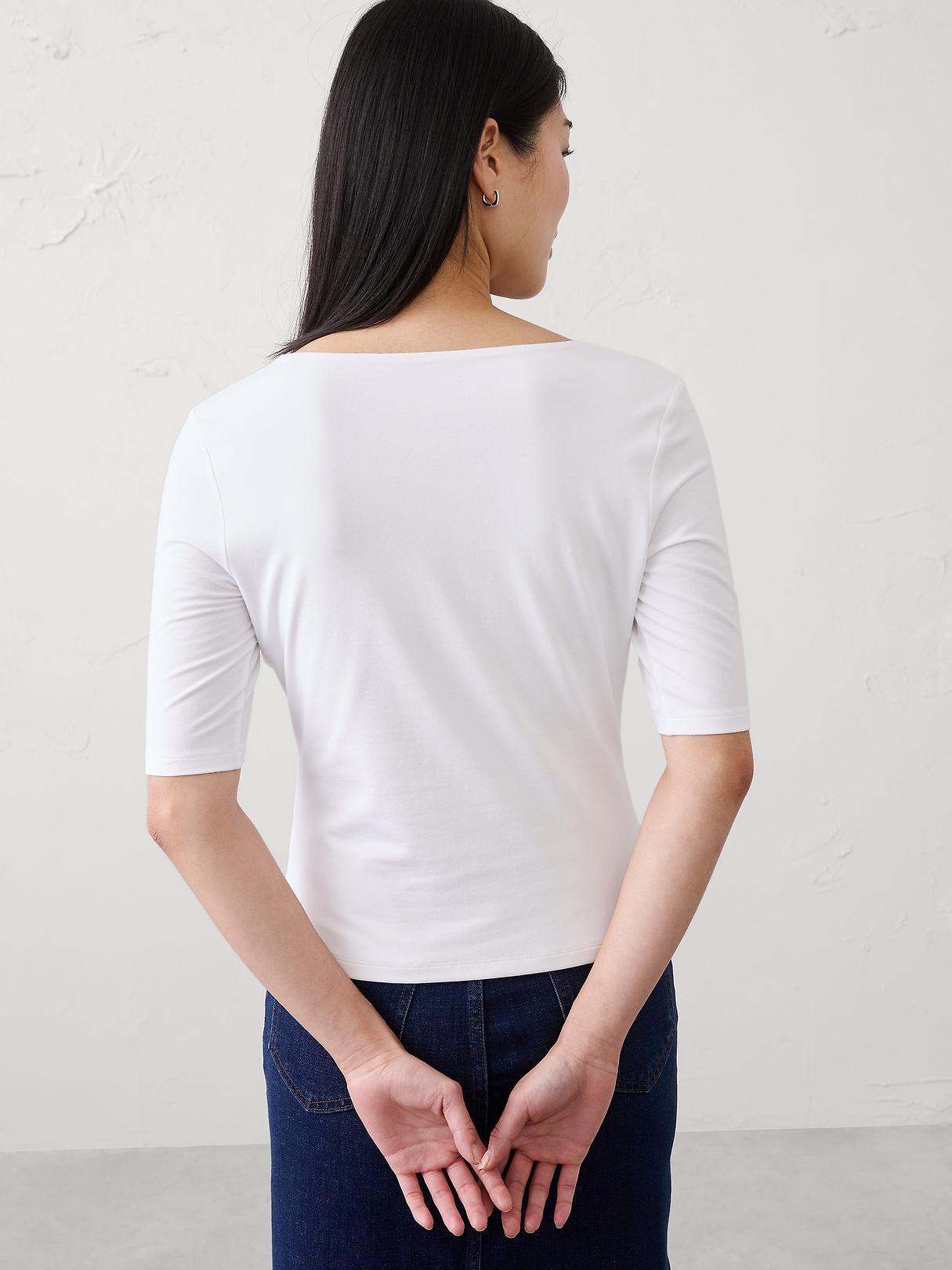 Soft Stretch Square-Neck Top | Banana Republic Factory
