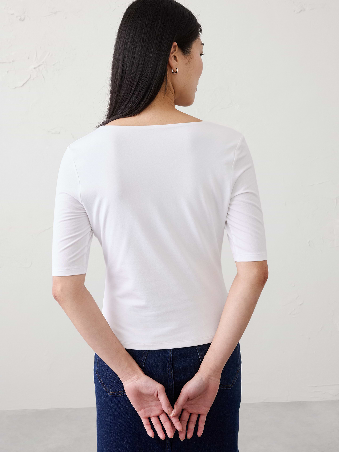 Image number 5 showing, Soft Stretch Square-Neck Top