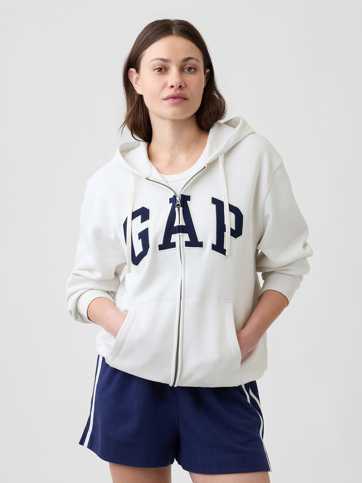 Adult Relaxed Gap Logo Zip Hoodie | Gap Factory