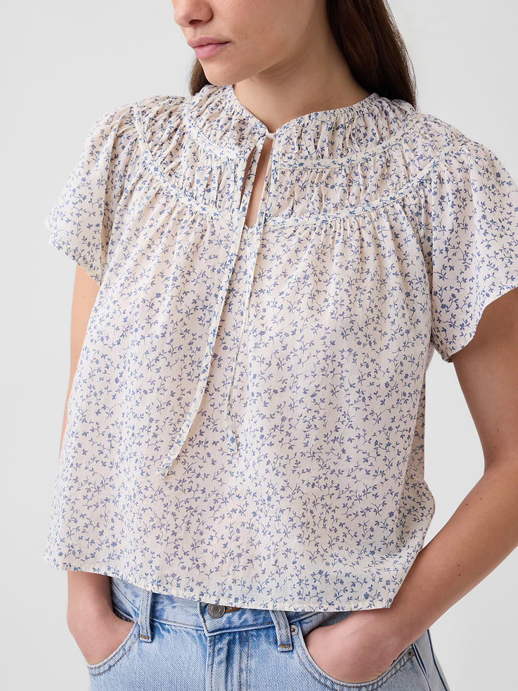Image number 4 showing, Splitneck Flutter Sleeve Top