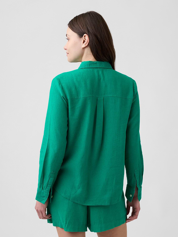 Linen-Blend Easy Shirt