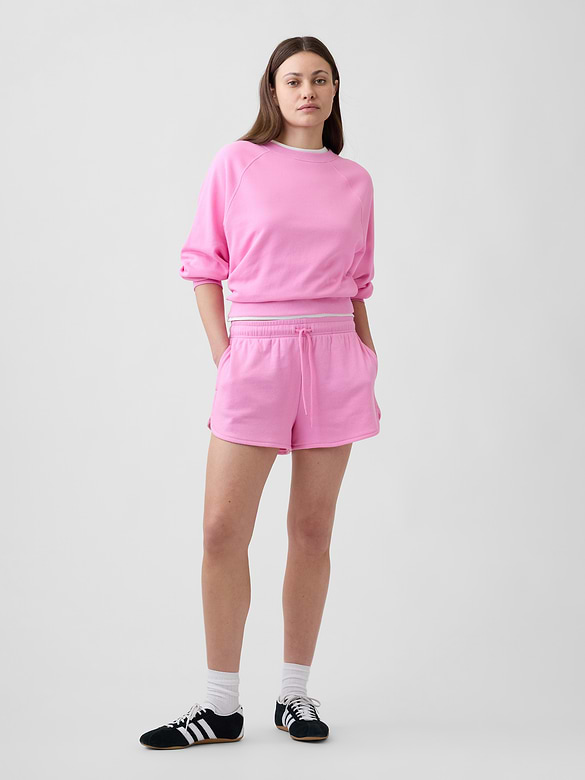 Relaxed French Terry Dolphin Shorts