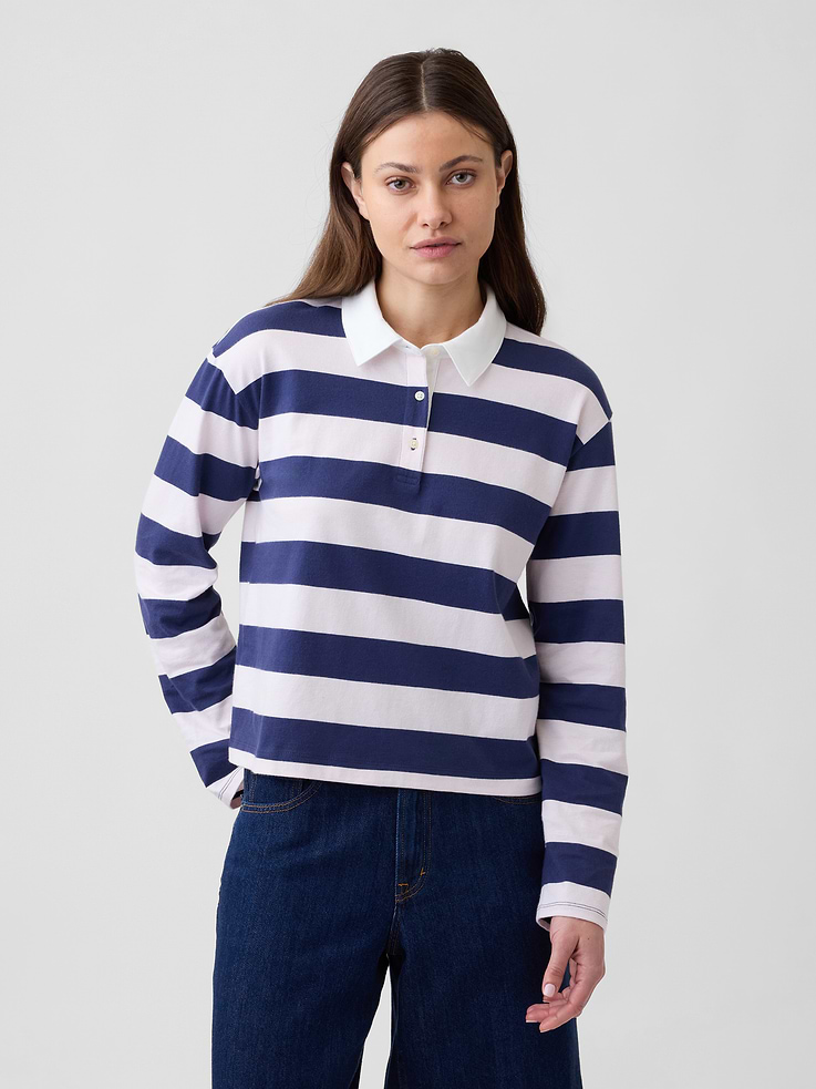 Image number 1 showing, Relaxed Rugby Polo Shirt