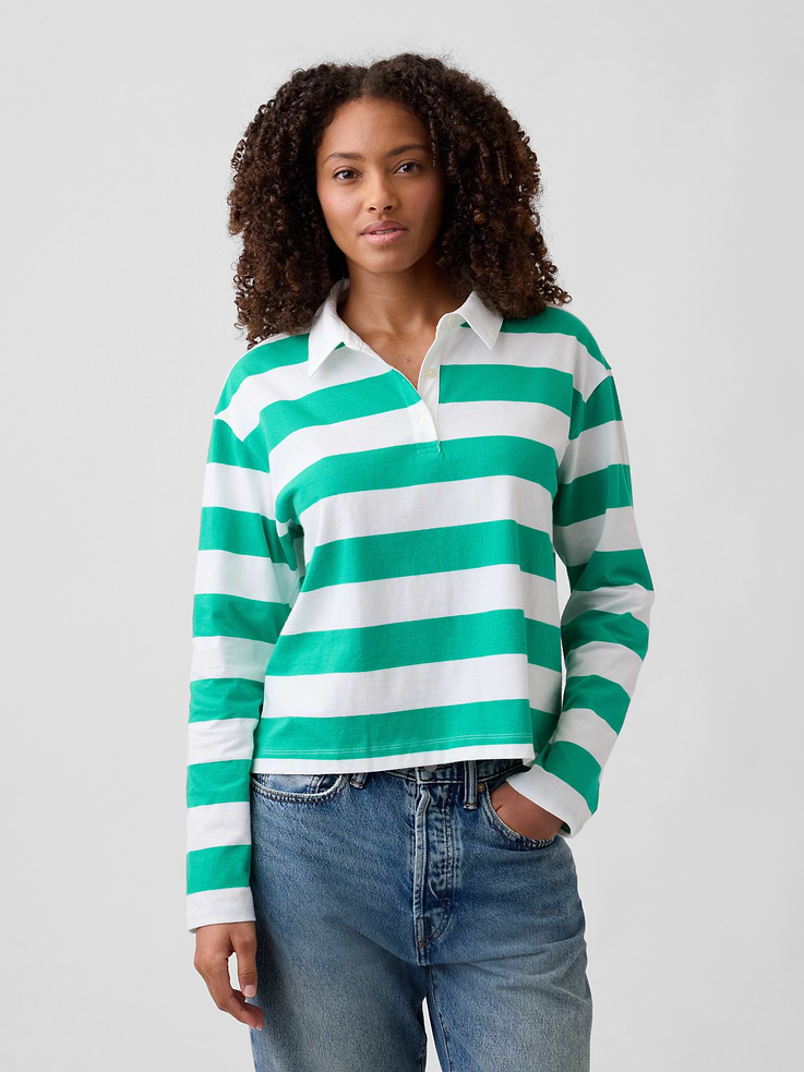 Image number 1 showing, Relaxed Rugby Polo Shirt